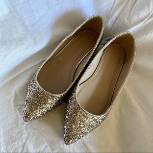 EUC ASOS Design Glitter Flats